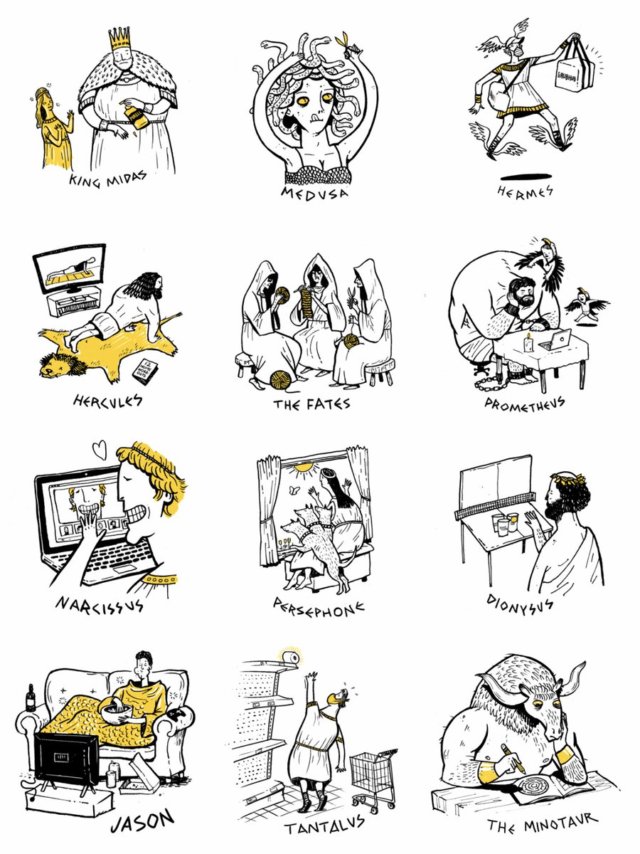 Sarah404BC's tweet photo. #Greek Mythology Inspires Illustrator When Drawing Life In During The Pandemic #Covid 

https://t.co/f0MyKr0b5n https://t.co/xBbGAsDdbL