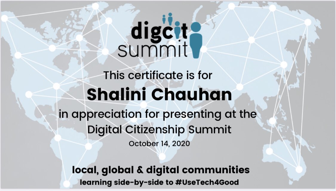 Shalini040876's tweet photo. Grateful to @mbfxc for organizing #DigCitSummit.
I am honored & humbled to be a part of it #techforgood #digitalcitizinship @IprmGrp @RitaSingh0210 @sonal_rwt #Digcitinstitute #DigiIMPACT #digcitweek https://t.co/7DembTpDaL