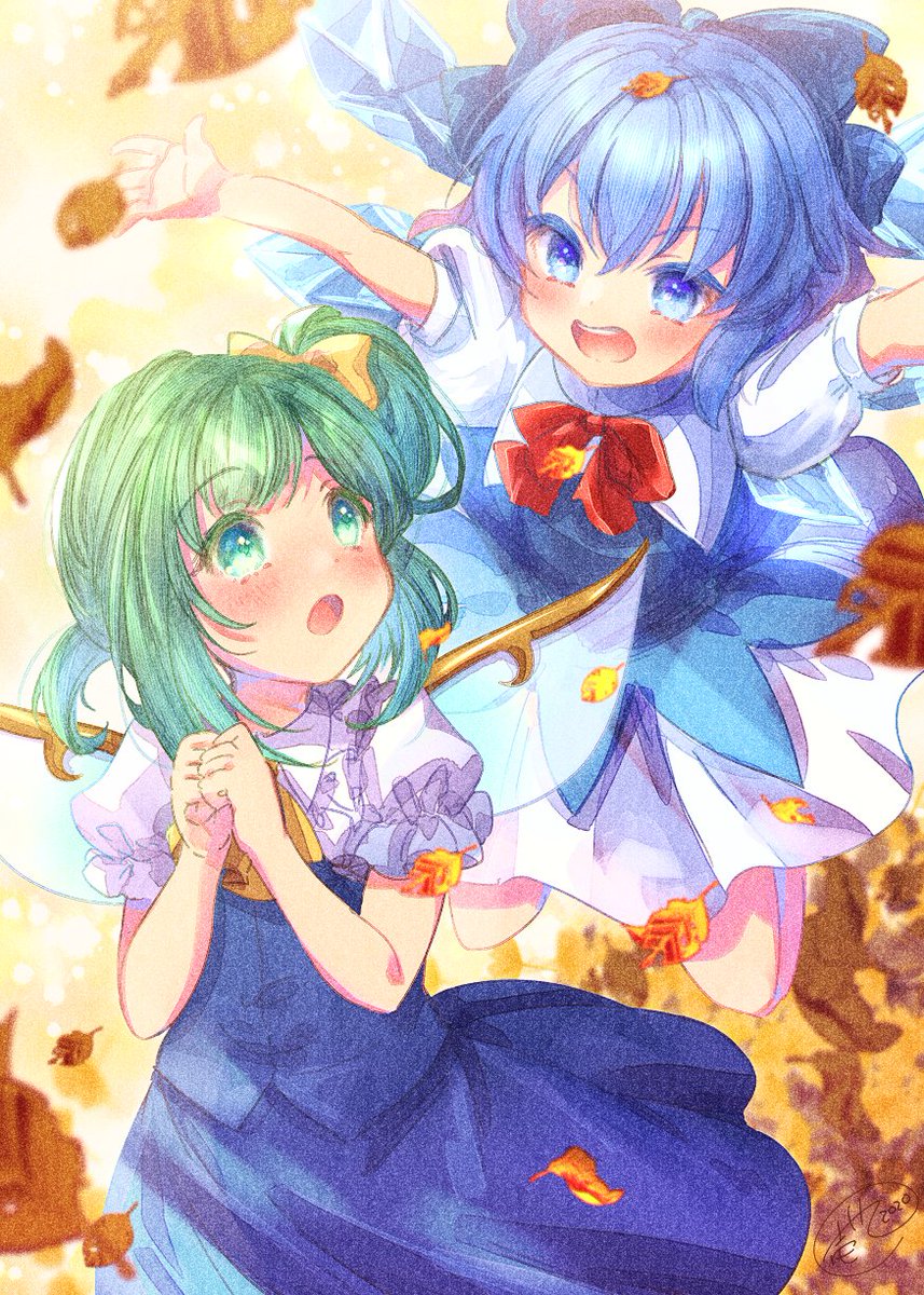 チルノ(東方Project) ,大妖精 「?チルノと大妖精? 」|壱十九 / illustratorのイラスト