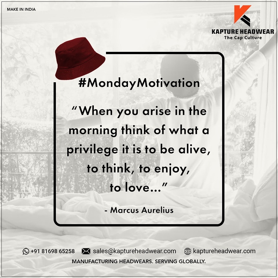 HeadwearKapture's tweet photo. Feel privileged to what you have.
Be an optismistic,always!
.
.
.
.
.
#mondaymotivation #headwearforreal #headwearbrand #headwearmanufacturer #headwearspecialist #headweardesigner #headwearoftheday #headwearspecialist #bulkprdoduction #bulkquantity #export #exportbusiness https://t.co/Uze4TduKJO