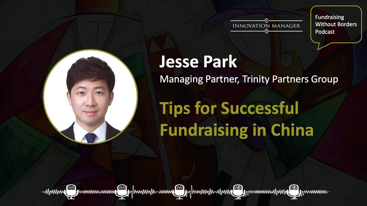 Wondering how to fundraise in China? 🇨🇳 🤷

In our latest podcast we sit down with Jesse Park, Managing Partner at Trinity Partners Group Limited, a consulting firm for private equity and venture capital based in Hong Kong.

Listen up now 👂 🎧

lnkd.in/gGs4XUx