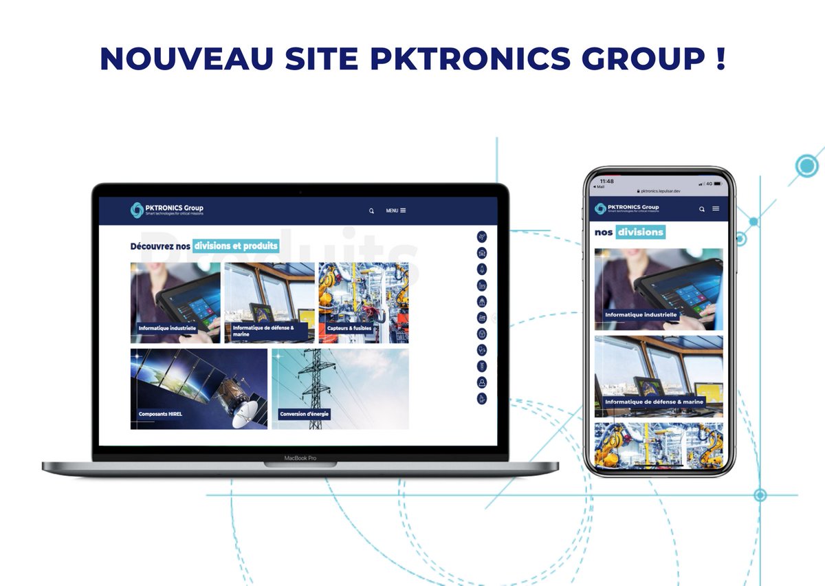 Le nouveau site internet du groupe PKTRONICS est en ligne ! Un vrai travail collaboratif qui a abouti en un site internet intuitif, où le contenu est roi 👑Découvrez nos produits, nos solutions ainsi que des études de cas consacrées à nos réalisations. 
 pktronicsgroup.com