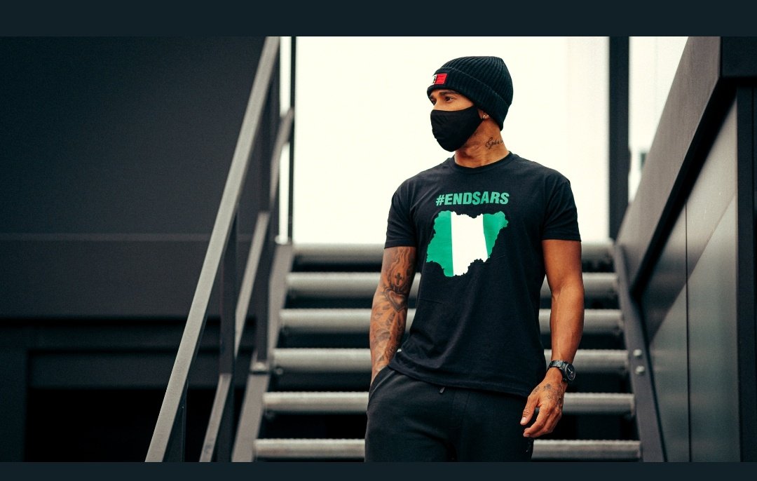 Congratulations GOAT on yur 92 wins. <a href="/LewisHamilton/">Lewis Hamilton</a> #EndSARS voice it out