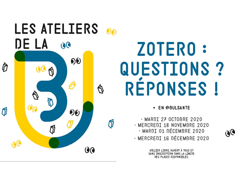 BULilleDG's tweet photo. #Formations
#Zotero
Zotero : questions ? réponses !
Vous utilisez Zotero et vous rencontrez des difficultés ? Vous avez des questions ? Rendez-vous demain entre 12h et 13h, à la BU Santé. Plus d'informations sur : https://t.co/HSi2CIEsMP https://t.co/Gxn5XVogjV