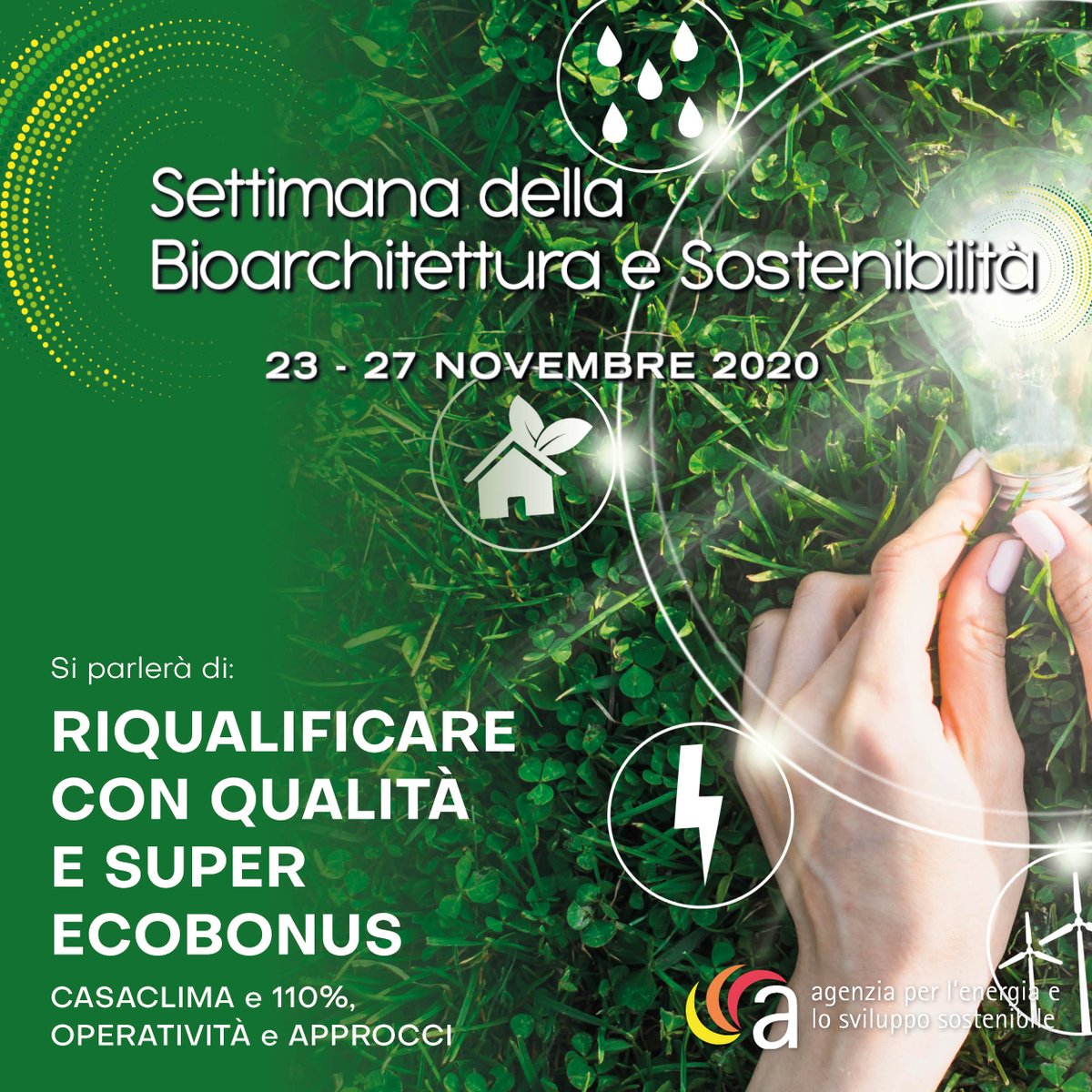 Tutto quello che c'è da sapere sul Super Eco Bonus!
Seguici su settimanabioarchitettura.it per scoprire le sessioni della Settimana della Bioarchitettura e Sostenibilità 2020