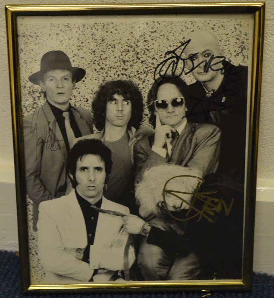 The Flying Pickets: Only YouSigned photo of the group, whose name derives from the tactic allied with the miners’ strikes of the early ‘70s which members had supported. The only group, to our knowledge, to have formed a picket line while performing a Xmas No.1 on Top of the Pops