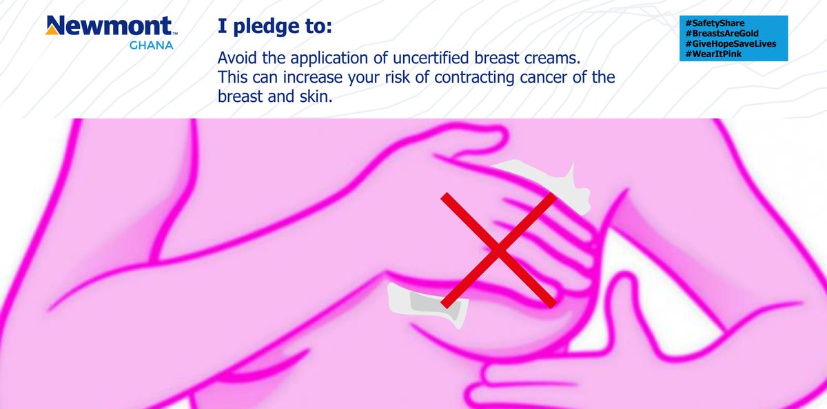 Newmont_Africa's tweet photo. Be cautious of the breast creams you purchase. If you are allergic to some chemicals, enquire to be sure of the product you are purchasing.
#BreastCancerAwarenessMonth
#checkityourself
#wearitpink
#givehopesavelives https://t.co/7blgi2DXvE