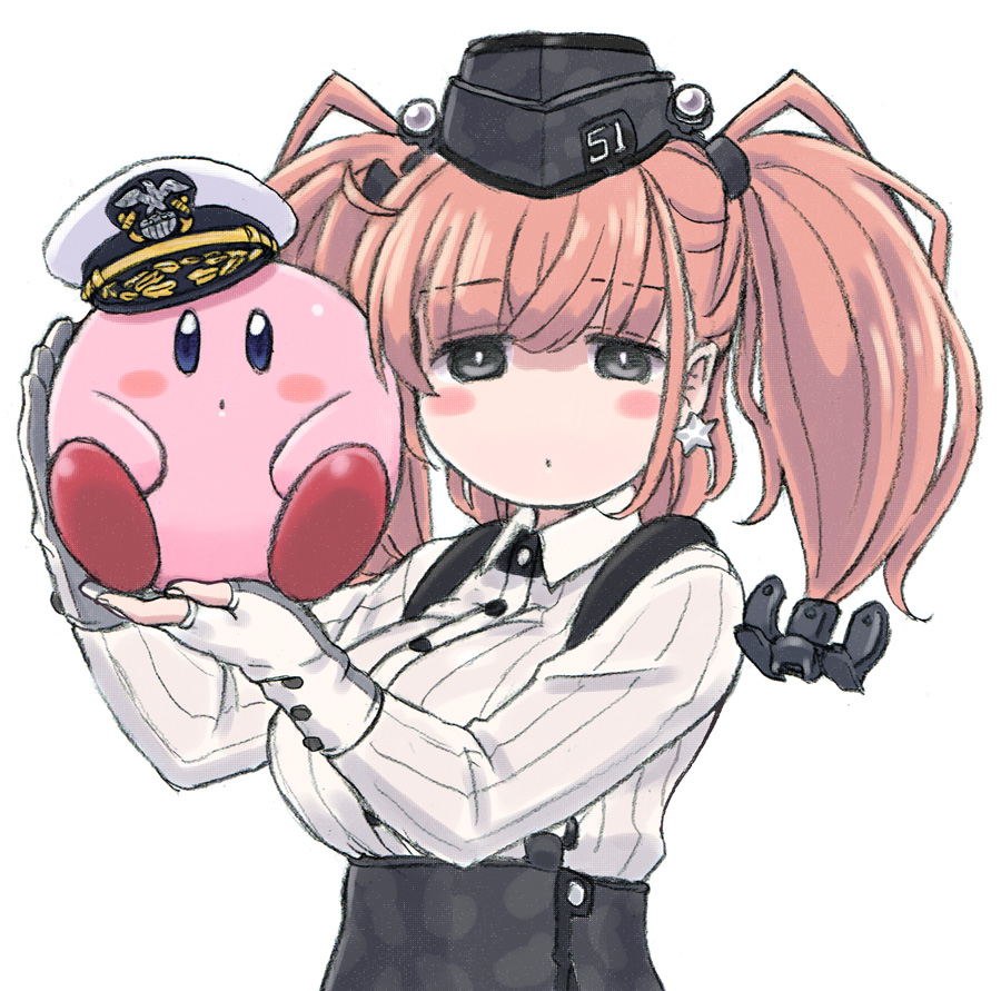 アトランタ(艦これ) ,カービィ 「・(髪の)色合いがピンクっぽい
・ぼーっとしたような表情
・ほっぺに赤み
・「星」|ふきだまりのぺけのイラスト