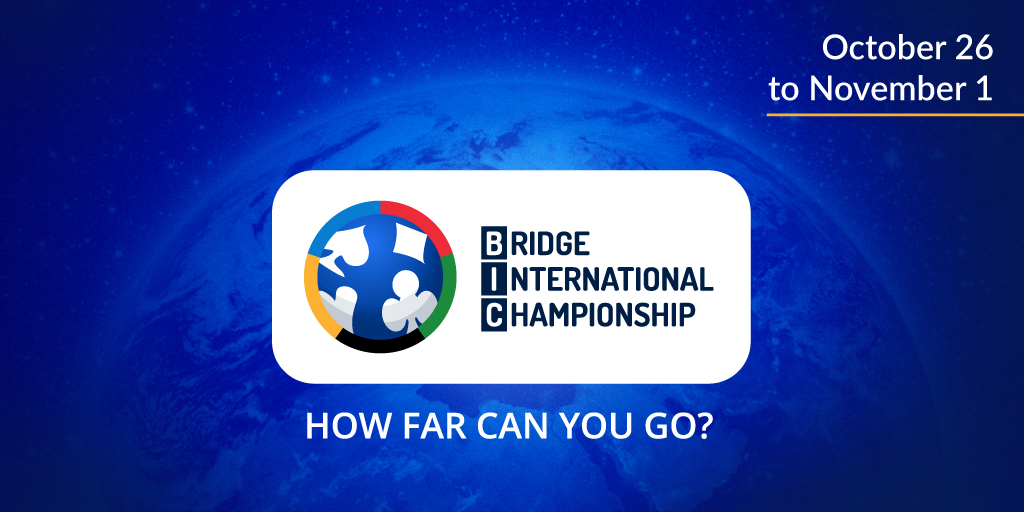 The #BIC 2020 is up and running. Come in and #playbridge here ow.ly/vulN50C2pIY