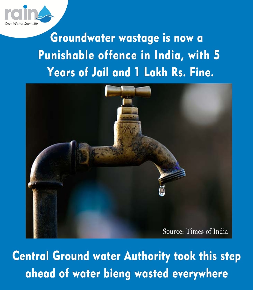 FiltersRaino's tweet photo. #Groundwater wastage is now a
#punishable offence in #india with
#5yearsofjail and 1 Lakh Rs. #fine.
#CentralGroundwaterAuthority took this step ahead of water being #wasted everywhere 

#Appreciatedstep 
@JalShaktiAbhyan
@CGWB_CHQ https://t.co/brcSO8rrj2