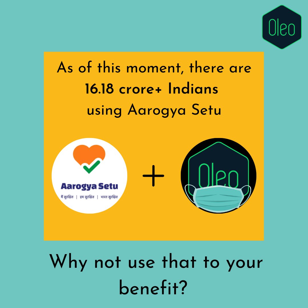 orennow's tweet photo. Get your organisation's own Aarogya Setu dashboard with Oleo.

#safety #health #healthandsafety #oleonow #oleo #covid19 #aarogyasetu #india https://t.co/VTC0Re100X