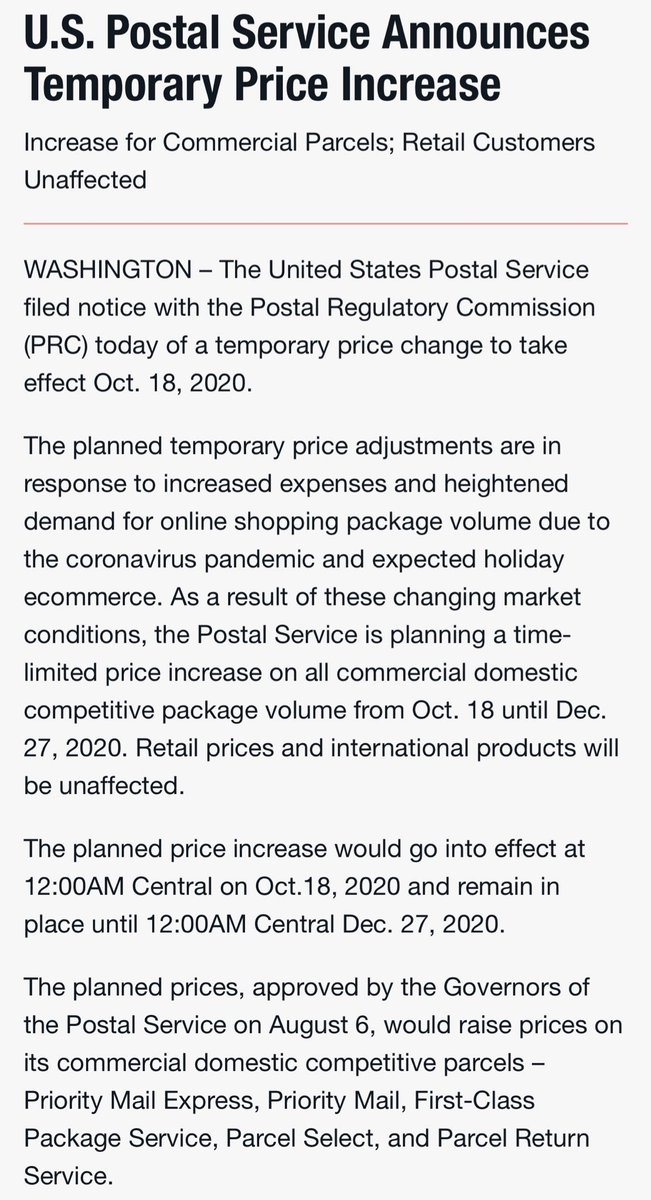 1. Shipping in the US - I personally use USPS to send out packages/mail within the US (and usually internationally as well). Starting a few days ago, October 18th, USPS is now in a “holiday season” where prices have increased. From what I’ve seen, it’s not super noticeable until