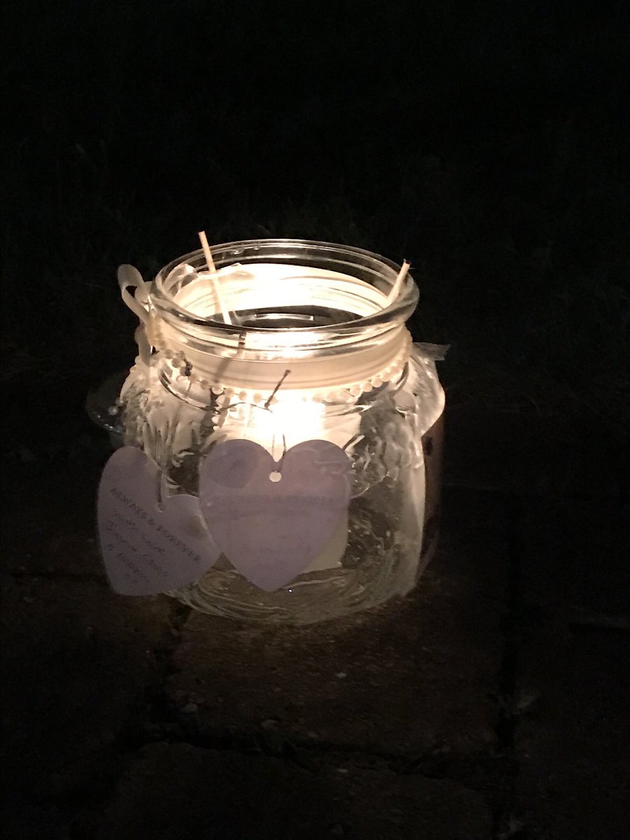 Flamecreatkids's tweet photo. Last night we lit candles on the church path to remember loved one who have died. The community really joined in with some beautifully decorated jam jars #remembering #church @NclDiocese #churchofengland @NCEAChaplain @NCEAWLCampus https://t.co/8cUj70lG23