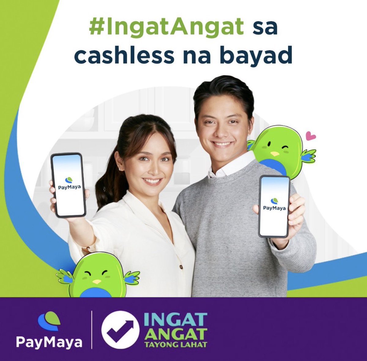 Tuloy ang pag-iingat, tuloy ang pag-angat! With PayMaya, we can practice extra safety measures by doing cashless and contactless payment transactions. Always choose what keeps yourself and your loved ones safe! 💚 #IngatAngat @PayMayaOfficial