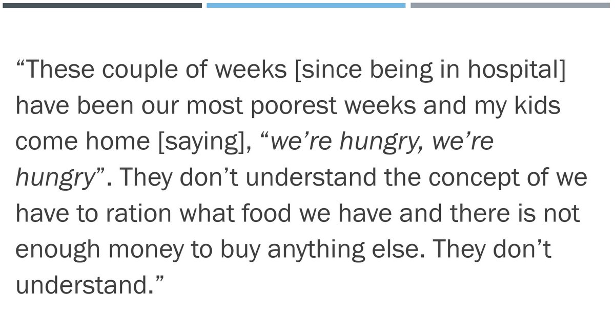 And that is how you end up with families rationing food & going hungry; it is the shame & stigma that gets perpetuated when you create barriers to support/implement punitive approaches/humiliate ppl. It leaves ppl feeling unable to ask for help even when they really need support.