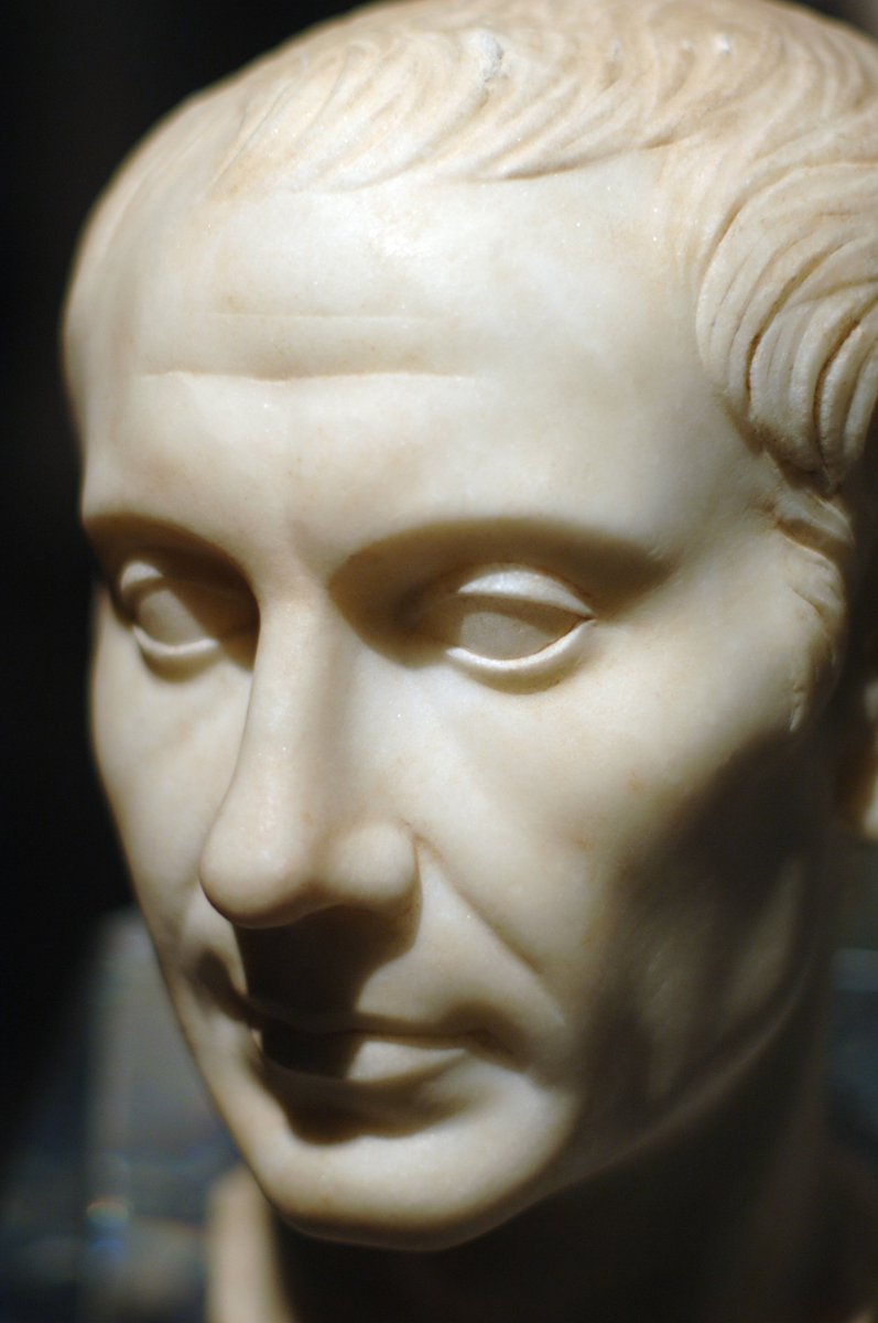 The brilliant story of young Julius Caesar's capture by Cilician pirates is told by Plutarch in his "Life of Julius Caesar" (2):  http://penelope.uchicago.edu/Thayer/E/Roman/Texts/Plutarch/Lives/Caesar*.html  #roman  #history  #courage  #bravery  #confidence  #audacity  #chutzpah