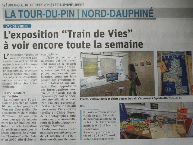 AcfaMultimedia's tweet image. 📰 Point presse - #grenoble 
Mathias Rambaud, étudiant réalisateur monteur, a mis à l'honneur les oeuvres du photographe Vincent Costarella durant l'exposition de l'artiste nommée "Train de vies...".
#réalisateur #monteur #documentaire