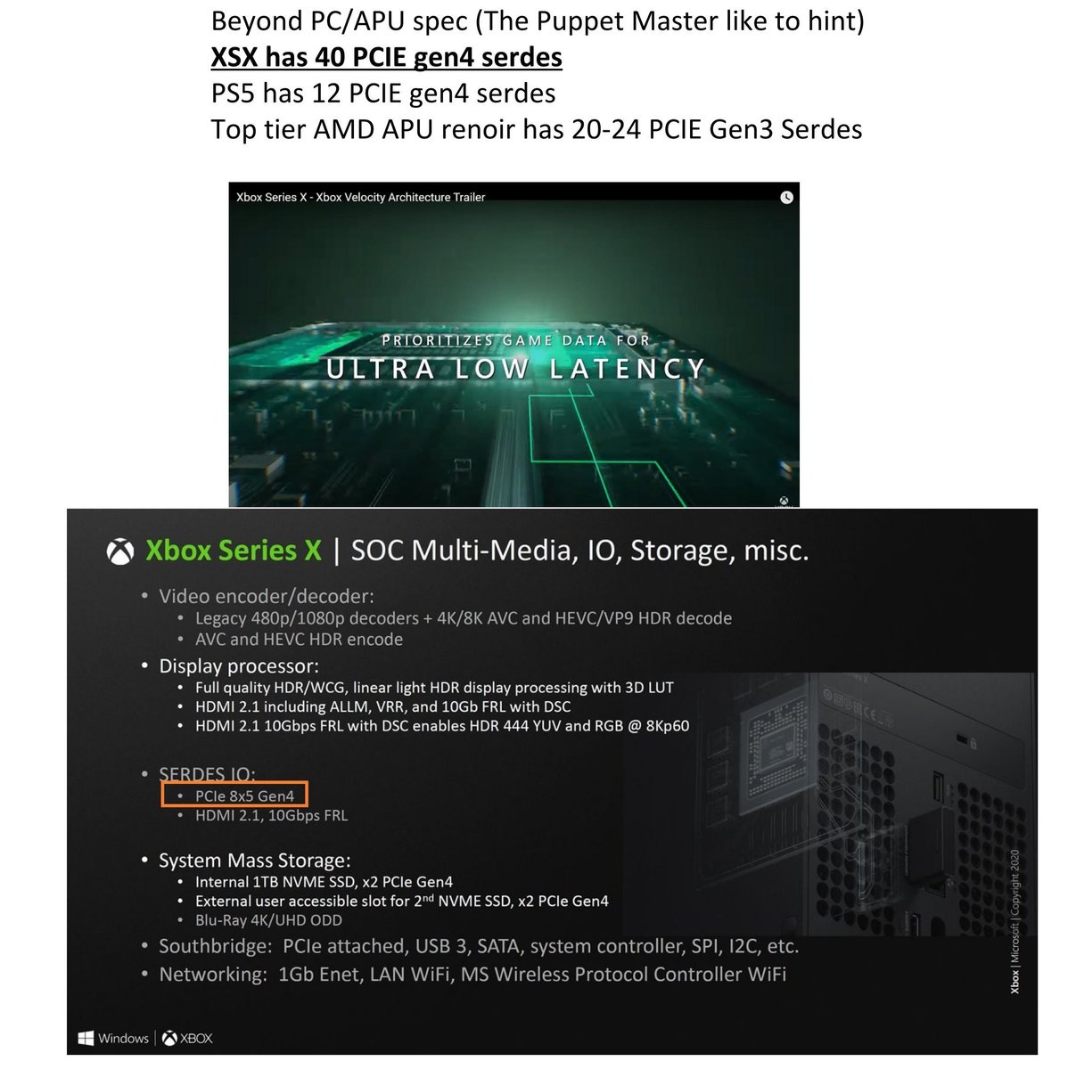 blueisviolet's tweet photo. Puts all in One twit
#nextlevel
#beyondrawspec
#velocity
#xboxseries
#directstorage
VEGA HBCC V1.0 diagram also use 2 NVram but all still SSD
SSD #1 access from CPU PCIE POV
SSD #2 direct to HBCC via GPU PCIE https://t.co/v5CDz8yCq6