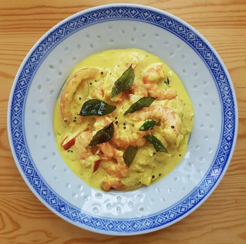 Prawn moilee, this is something I made because I really wanted to cook one thing.
