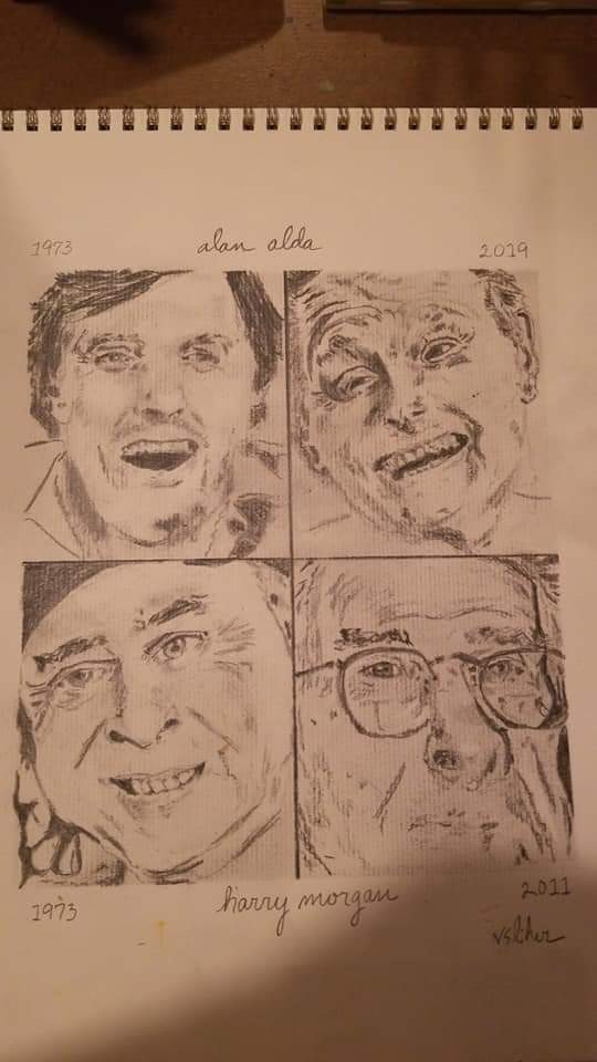 VSliker's tweet photo. I have loved watching these guys through the years. @alanalda & Harry Morgan. @ClassicMASH #hawkeyepierce #colonelpotter https://t.co/gX0JP6d2qb