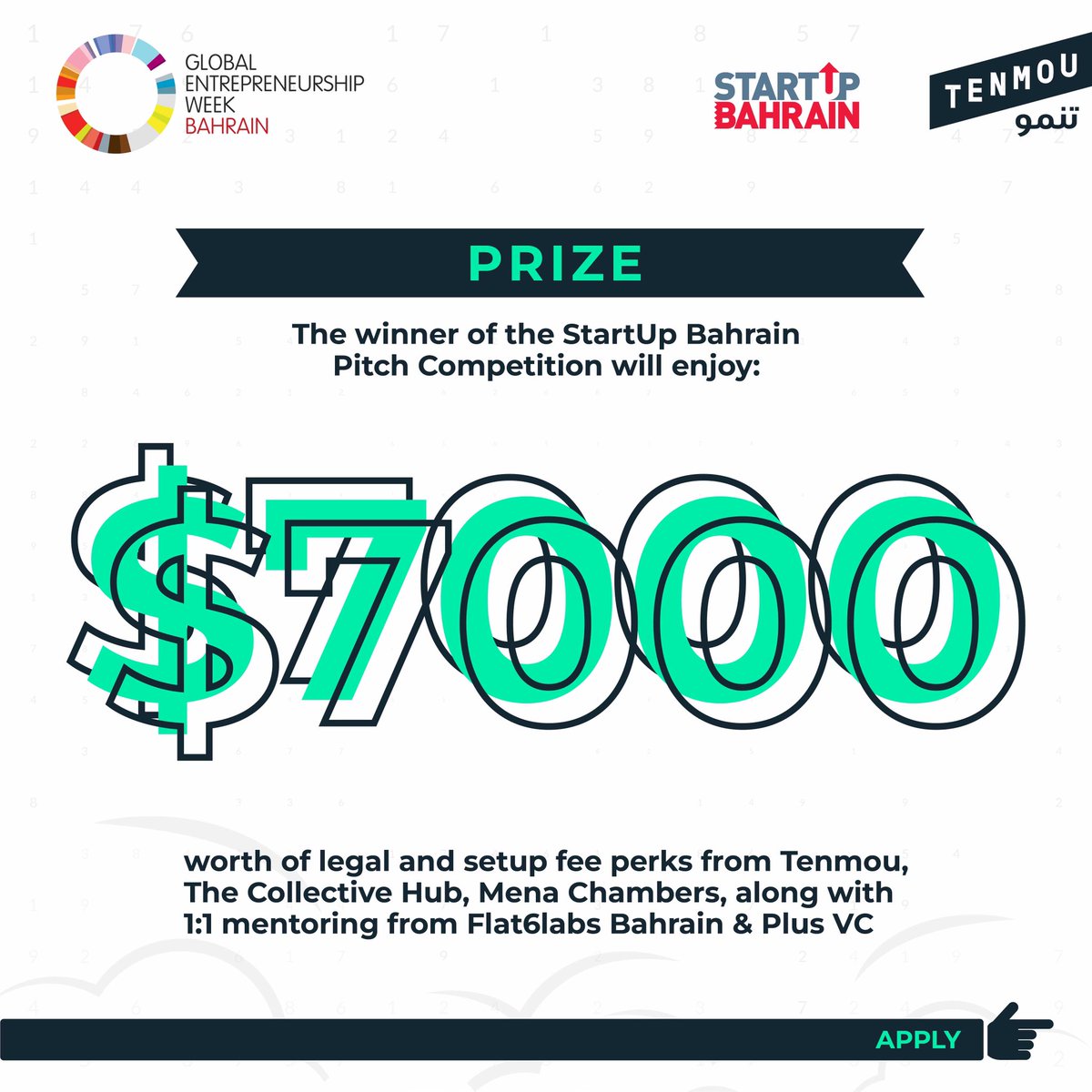 Tenmoubh's tweet photo. We have partnered with @startupBahrain to find some of the most innovative founders and companies who endeavour to lead the future! Apply Now https://t.co/uY0wm36j6T https://t.co/u154OHXXvo