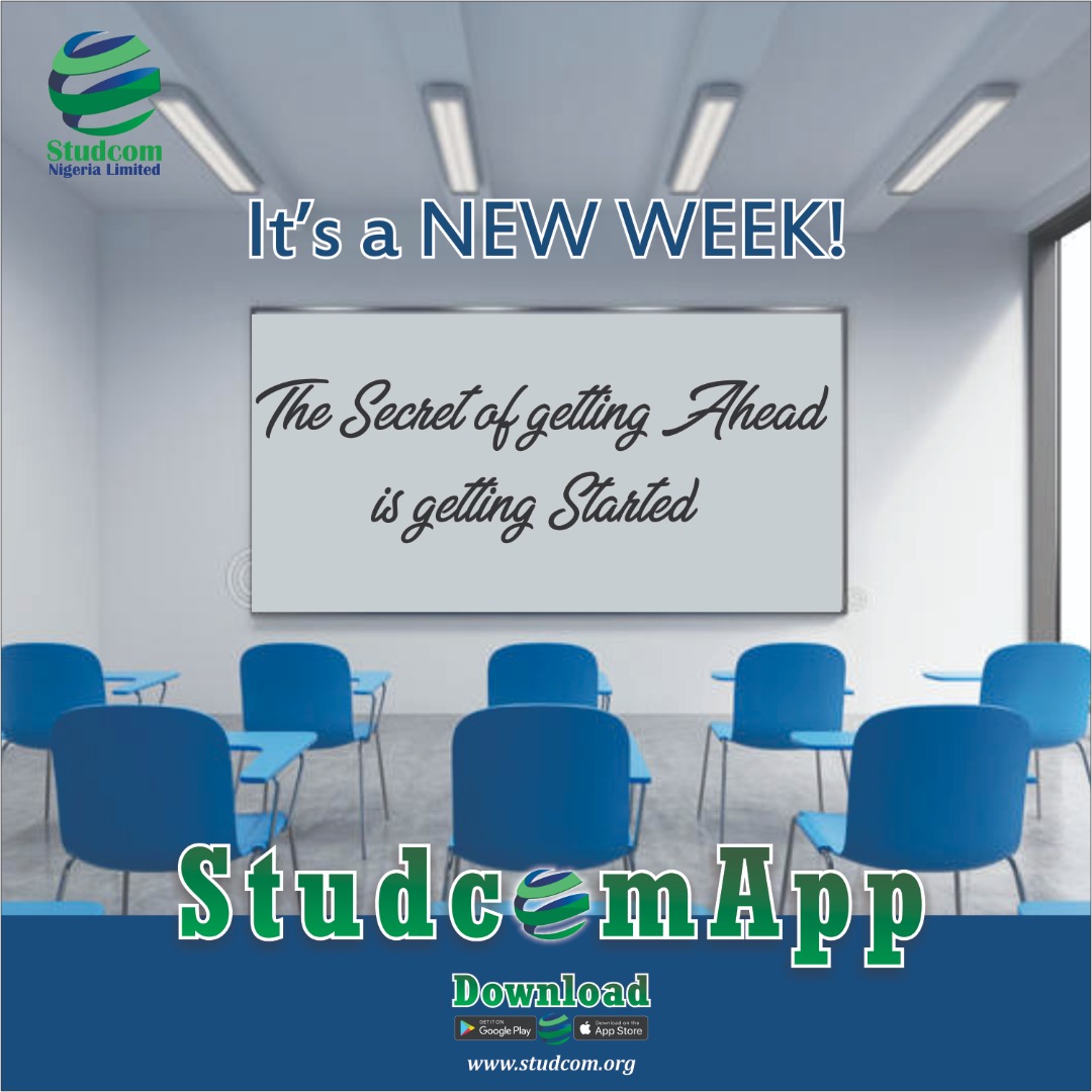 StudcomL's tweet photo. Its a new week, make sure it counts for you, we wish the very best this week.
#studcomapp
#parents
#studcomapp
#EndSARS
#teachers
#studcomcommunicationapp
#Studcomstudentsapp https://t.co/0YsbY4C0lr