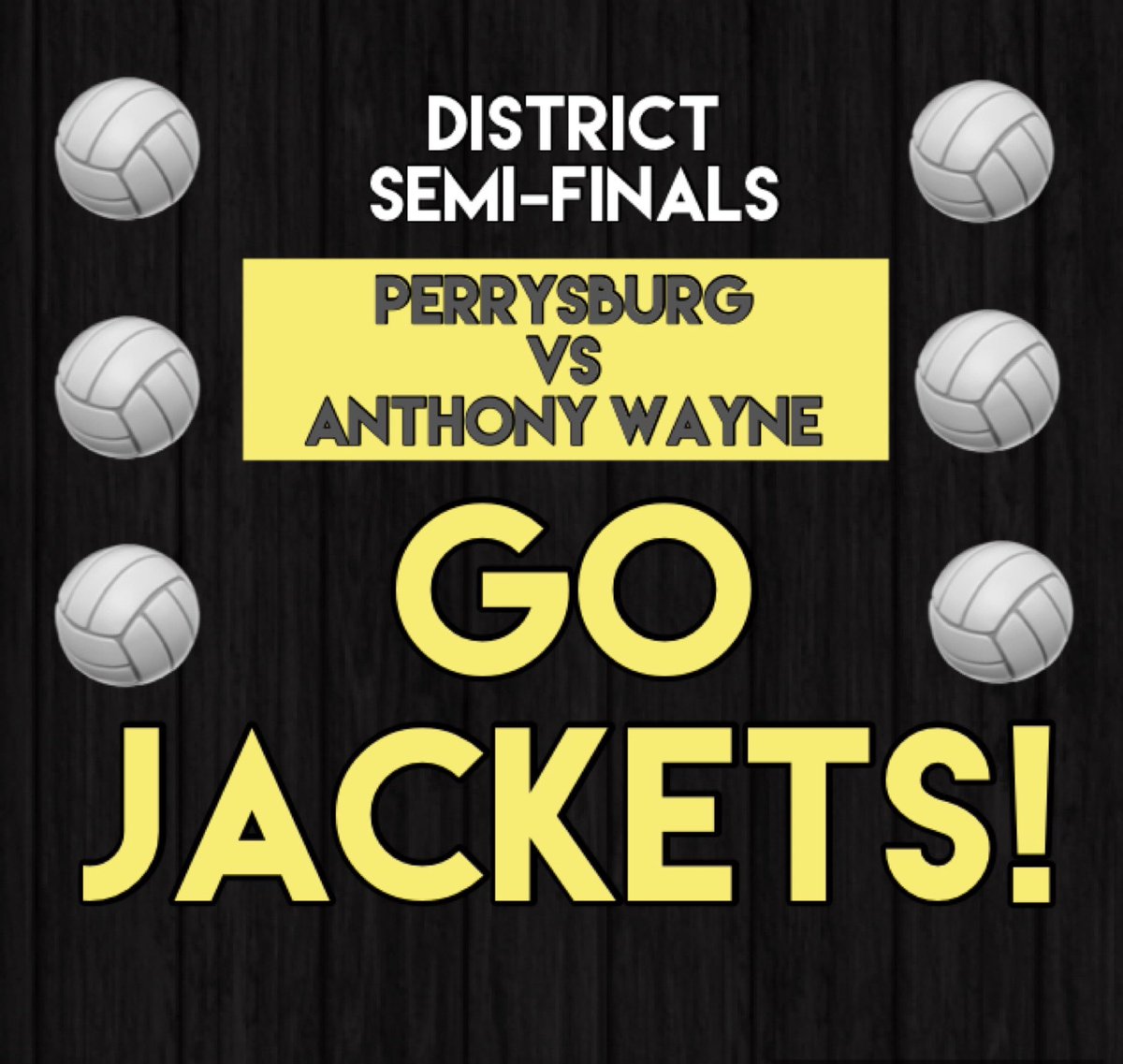 PHSVarsityVball's tweet photo. ππ TOURNAMENT TIME! Perrysburg at AW tonight for a semi-finals District match up! 5pm! GO JACKETS! ππππ€πͺπΌ #PHSVB20 #GoTime #GoJackets https://t.co/bwmmECIn1e