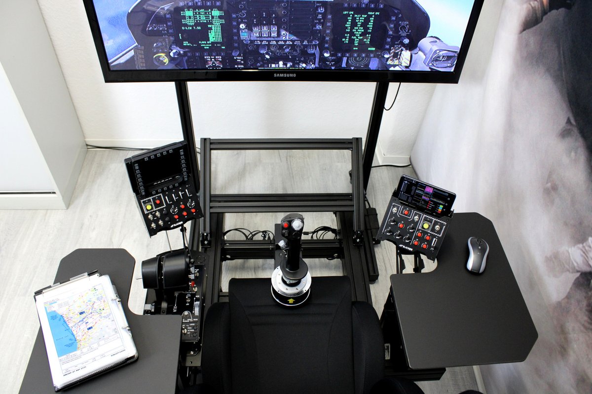 BlackHog_BH's tweet photo. We are glad to present our new test bench!

A very robust @MNSTRTECH Sim Rig assembled with a @TMThrustmaster Warthog Hotas and two @BlackHog_BH b-explorers.

Ready to ride! 🚀

https://t.co/QxFc56N6sn

#Hotas #TMBattlestation #SimRig https://t.co/q2cQfW95jC