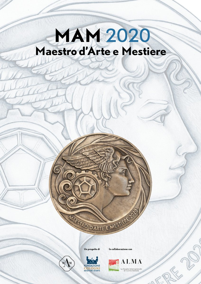 ArteMedaglia's tweet photo. 📌Oggi alle 18.30 cerimonia digitale di premiazione #MAM2020 Maestro d'Arte e Mestiere @CologniFound L'oggetto del #Premio è realizzato dalla Scuola dell'Arte della Medaglia e prodotto dalla Fonderia d'Arte della Zecca @IPZS @Alma_School 
segui l'evento su https://t.co/Zgna0E2vS6 https://t.co/S10CSQBbpt