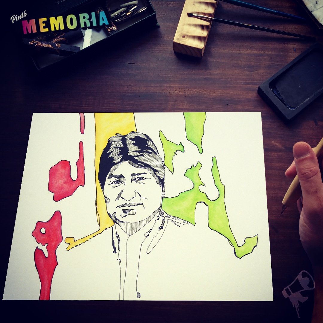 pintoculturaok's tweet photo. Saludamos a Evo Morales en su cumpleaños. Seguimos en el camino de constituir la Patria Grande latinoamericana y festejamos el triunfo del pueblo boliviano en las ultimas elecciones. #Pintocultura #Efemerides #Natalicio #EvoMorales #Bolivia #LosSalierisdePigna #MASBolivia #Aymara https://t.co/IlDkfHbDFt