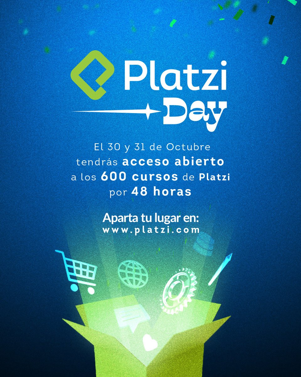 cbsalej's tweet image. WOW! @platzi tendrá acceso libre a todos sus contenidos por 48 horas, así que solo con registrarte podrás ver mi Curso de Motivación y Curso de Comunicación Efectiva para Equipos de trabajo ¡te espero! bit.ly/34ucWXq