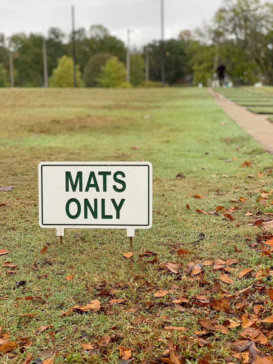 It’s that time of year again. Starting today we have moved the driving range to MATS ONLY.  Our driving range hours this week open-5:00pm. See y’all out there!