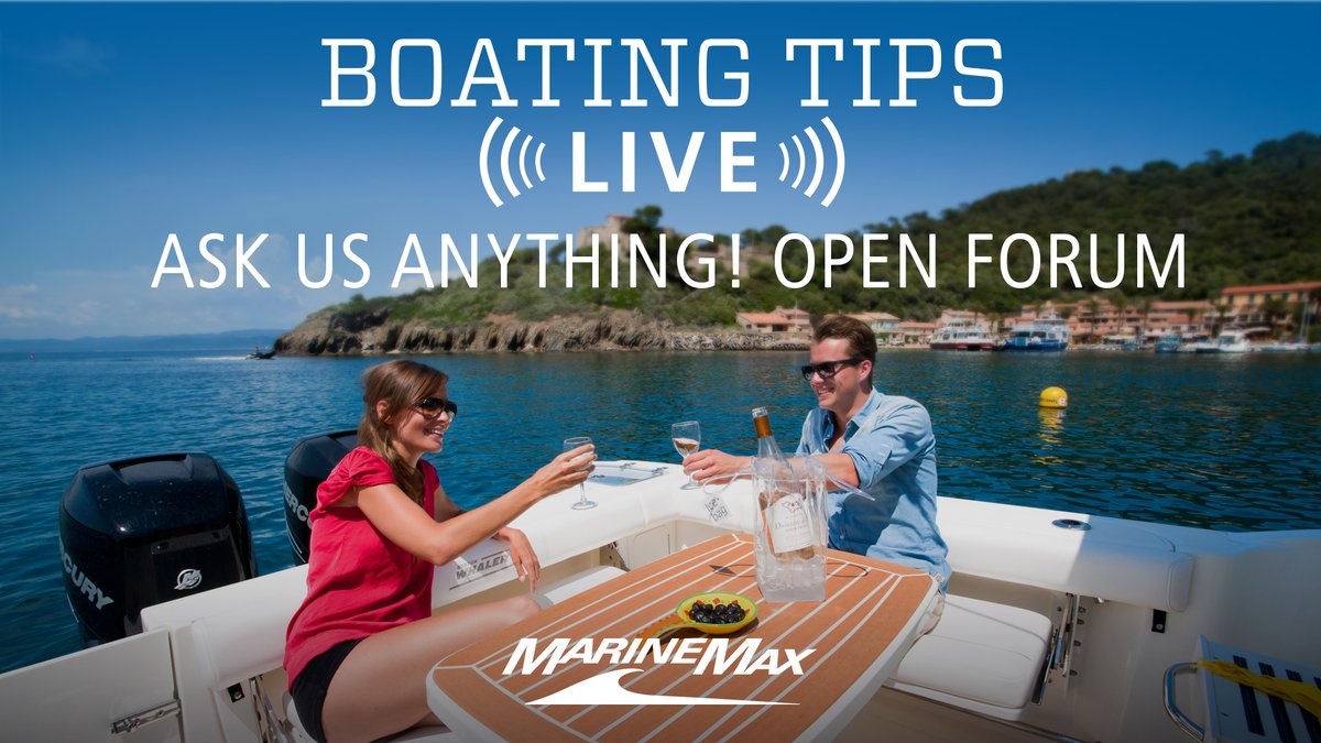 Boat owner with questions? Looking to buy or upgrade soon but have questions? Try us. The MarineMax Captains will be standing by today at 3PM to help tackle any #boating issues you may be having: bit.ly/2HDUa7f