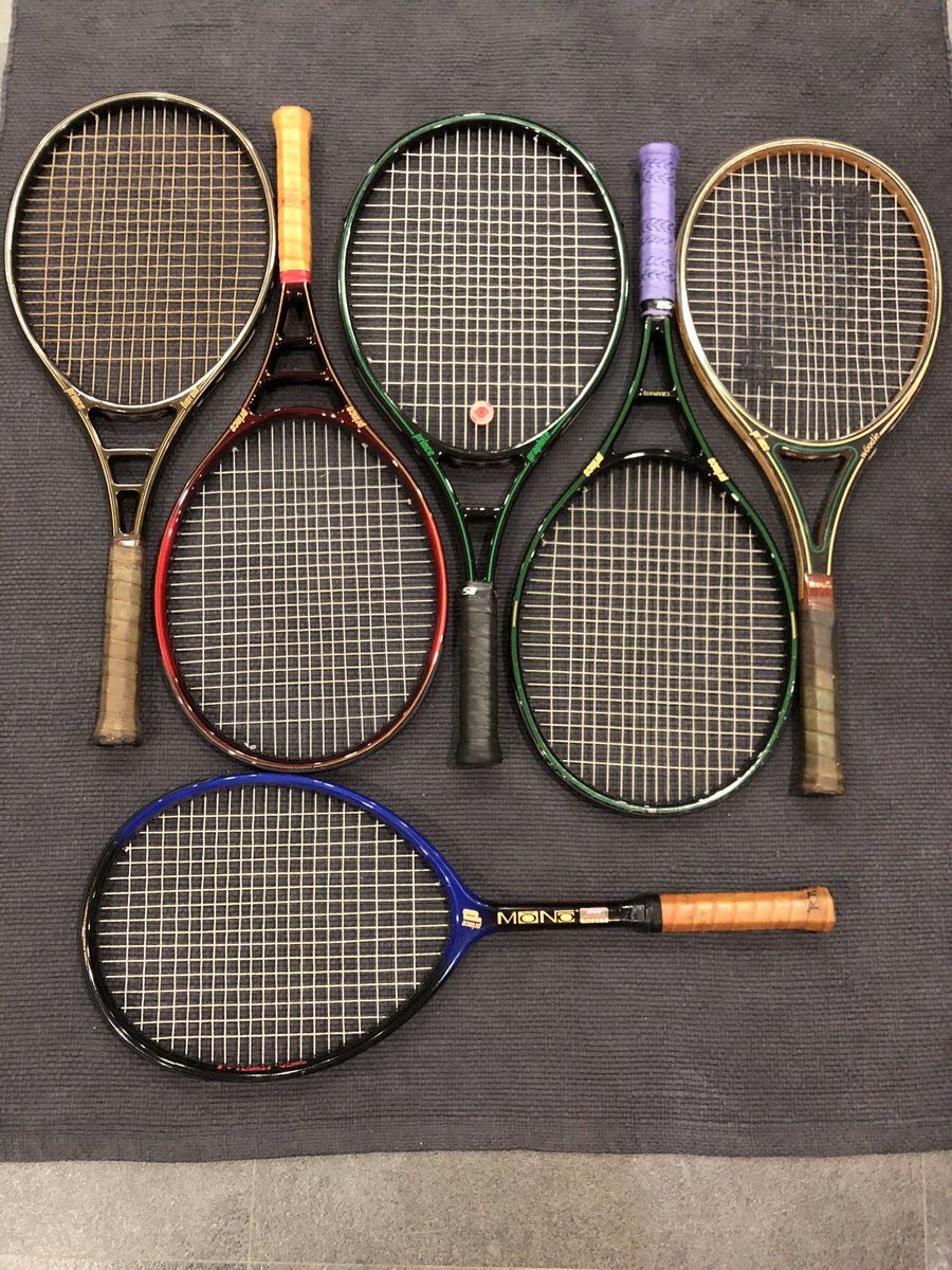 All_That_Racket's tweet photo. A little something from the my vintage classic @Prince_Tennis collection... Prince Boron, Super Graphite, Graphite 4 Stripe, Graphite 125 series, Precision Mono & Woodie #allthatracket https://t.co/NFg2QZgXYx