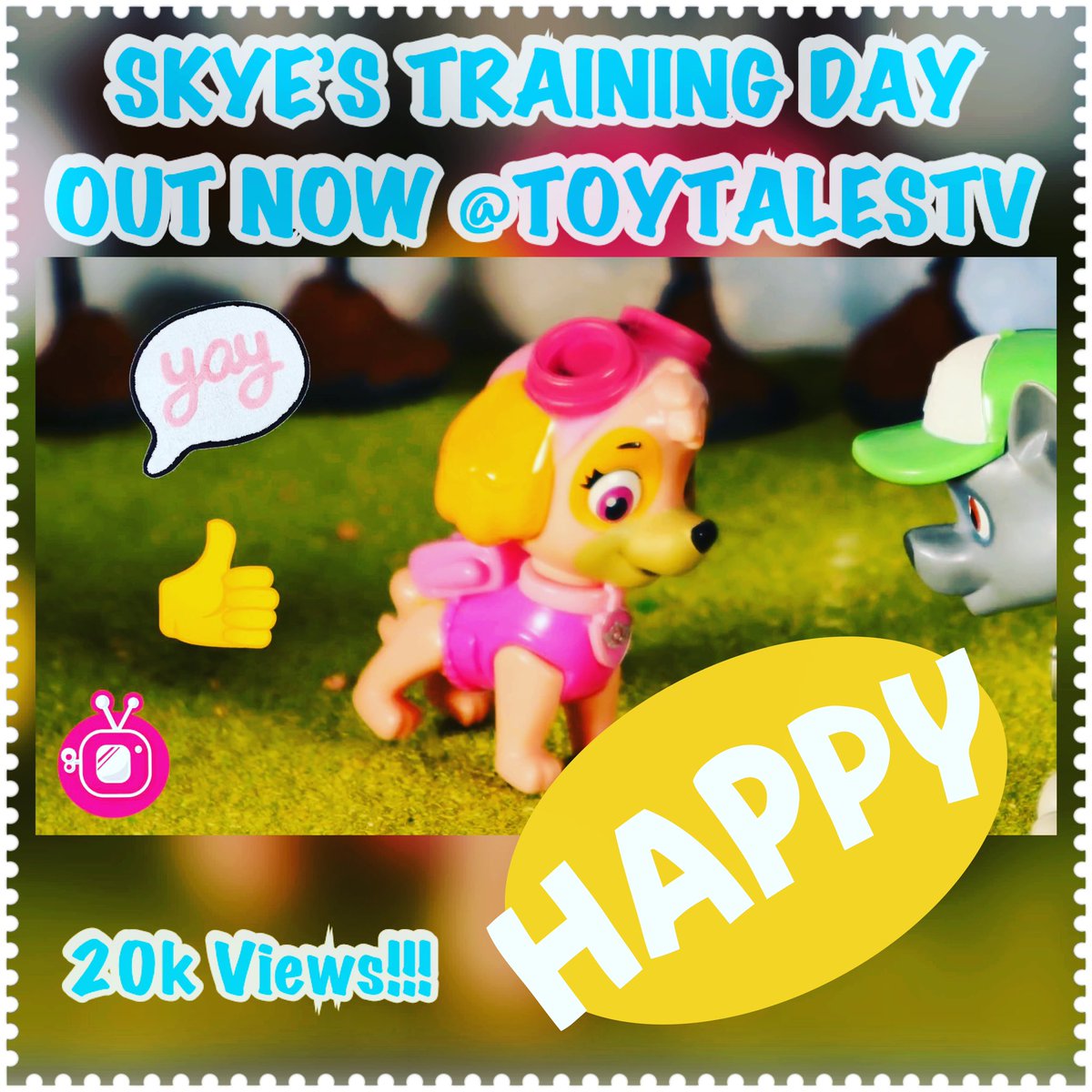 Beyond pleased with how well our latest video ‘Skye’s Training Day’ is doing with over 20k views in a little over 48hours after launch! Amazing thank you so much for all you support and check out the video in the link youtu.be/nTCSTcRjFKs #pawpatrol #pawpatroltoys