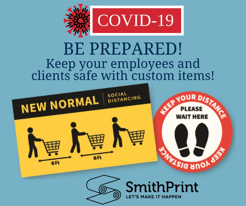 SmithPrint's tweet image. Now more than ever, your business needs to have a clear and concise message regarding expectations during COVID-19. Our most recent blog can help you and the rest of your company feel safer during these uncertain times.  smithprint.net/2020/07/covid-…
