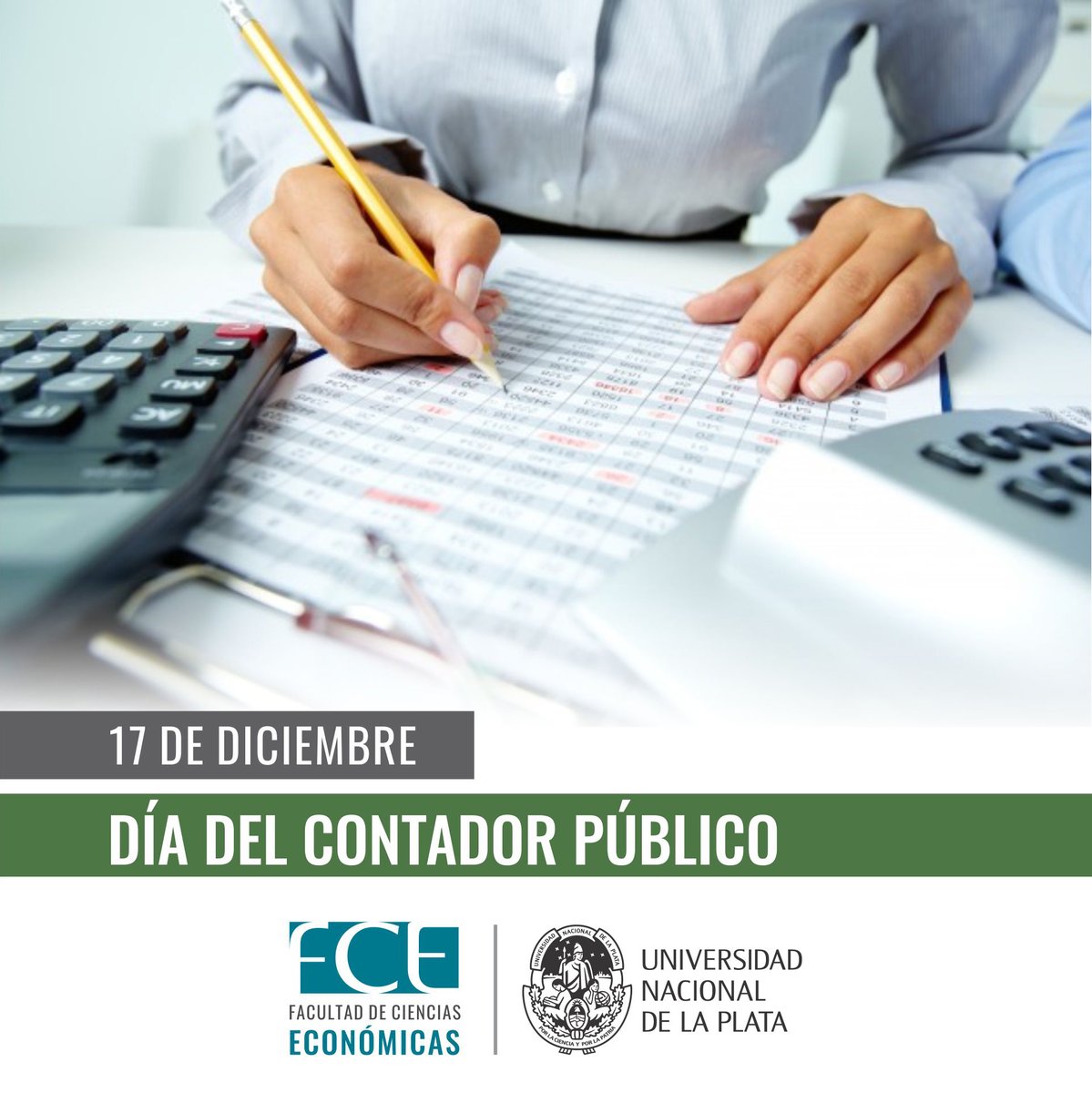 economicas_unlp's tweet photo. ¡La FCE saluda a todos los Contadores en su día! ✨👏🏻✨
#17deDiciembre #DíaDelContadorPúblico https://t.co/ci0DmHK00u