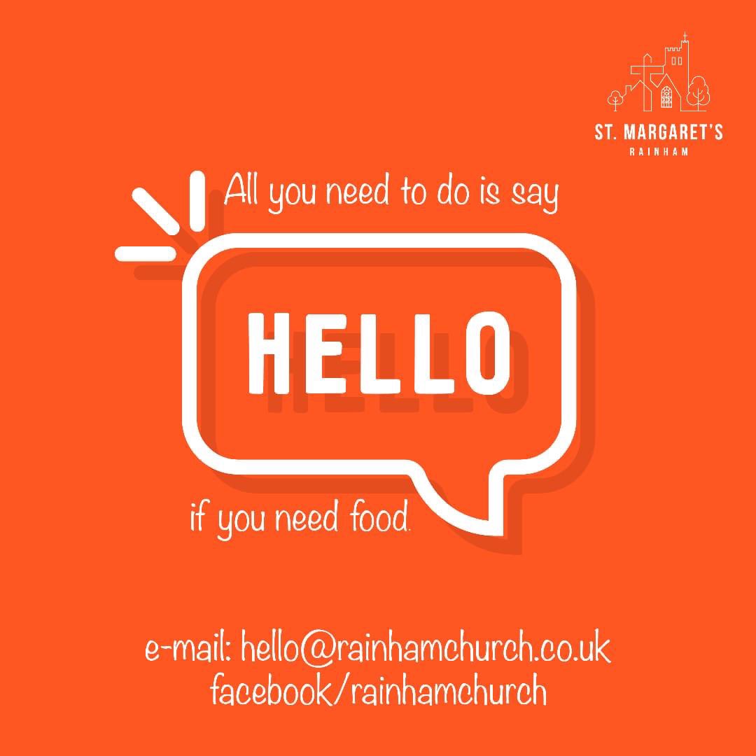 As Rev Nathan said in his sermon, “It's not just about kids, it's about children, it’s about families, single men, single women, it’s about the elderly who might be too scared to go out to shop, we’re here and we will support all of these people.” #rainhamchurch #rainhamcares