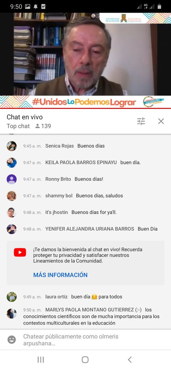 Olmeris4's tweet photo. Una charla agradable sobre la importancia de los sistemas científicos en la relación con la educación. 
#llColoquioInvestigacionEducativa 
#ContextosMulticulturales 
@Unilaguajira 
@jaroldiazc https://t.co/xjl9RMbPPV