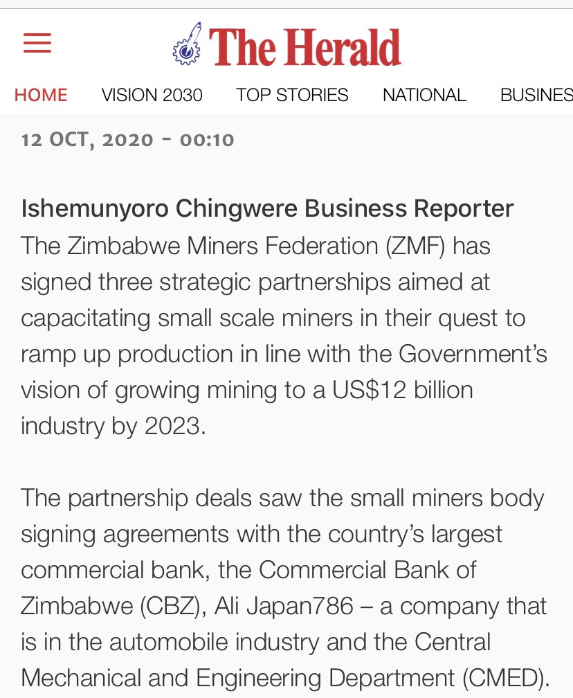 3. Just a few days ago, Rushwaya was with the Minister of Mines, Winston Chitando where big deals were announced. Also present at the ceremony was that Ali Mohammed of Ali Japan786, the chap who Rushwaya is implicating as her principal in the gold smuggling. The Herald covered it