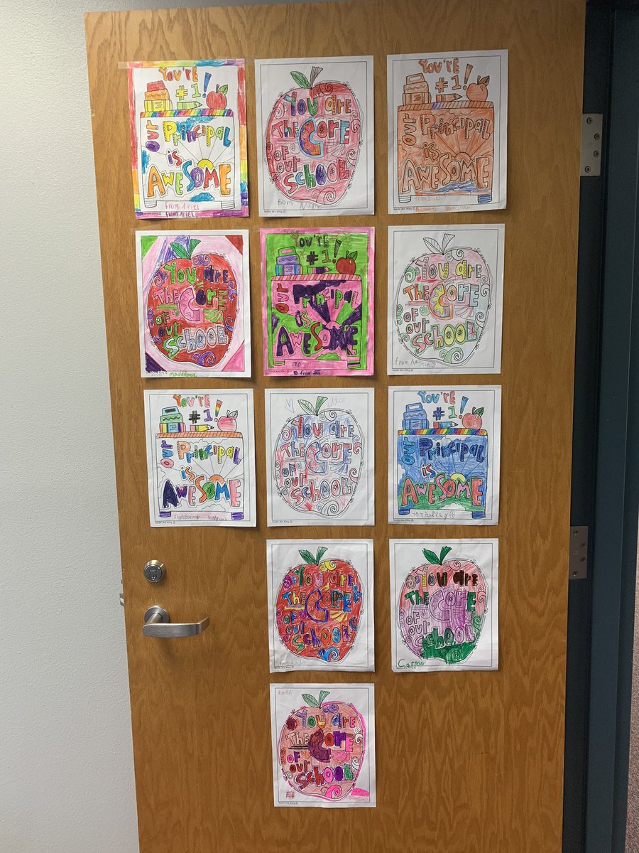 JCDElementary's tweet photo. I had some special 2nd graders stop by with awesome artwork and cookies! #bestpartofmyday #NationalPrincipalsMonth @JCDMrsPindell https://t.co/l2DVwUo1PI