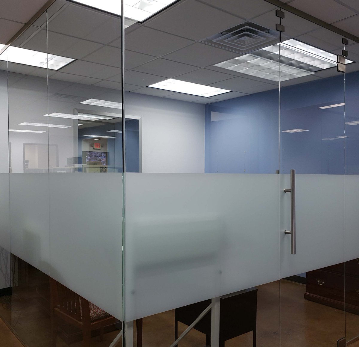 Arrow Glass Industries has many glass options to divide offices or extra rooms into 2 or 3 different spaces that give privacy while allowing for supervision. Let our team show you how to "expand" any room into 2 or 3 usable areas. Call us today!