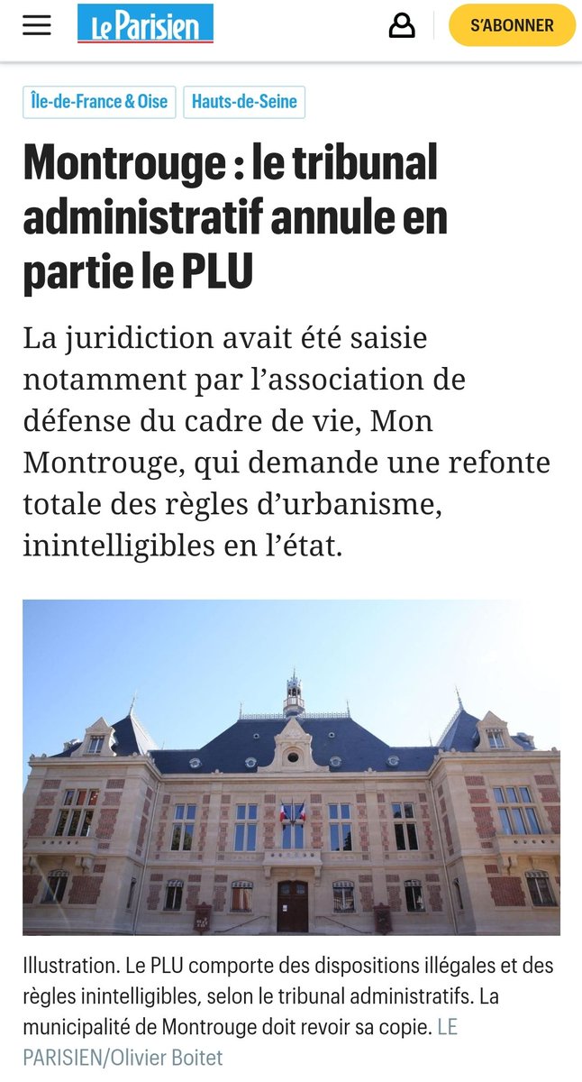 COMECS2's tweet image. Tiens, tiens, on est loin des leçons de compétence qu'É.Lengereau et L.Rossi donnaient pendant la campagne. 
PLU annulé à #Montrouge ! 
Allez pour la route, encore un merci à LFI &amp;amp; EELV pour avoir permis l'élection pour 6 ans de cette équipe de bras cassés, pourtant minoritaire.
