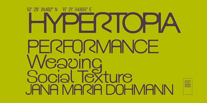 STATEStudioBLN's tweet photo. #HYPERTOPIA needs your hands! 🧶
The performance 'Weaving Social Texture' by Jana Maria Dohmann invites you to create a collective fabric in our gallery by freely knotting and tying. Book your free time slot here to participate 👉https://t.co/3ICkBn87jV #artandscience #artandtech https://t.co/KOheFHxlSq