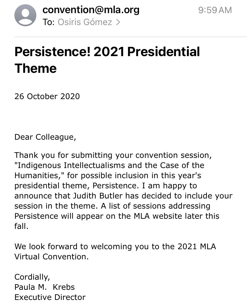 poetrycharro's tweet image. Judith Butler says we’re presidential!  #MLA2021 #IndigenousIntellectualisms 
#Persistence 

@MLAnews