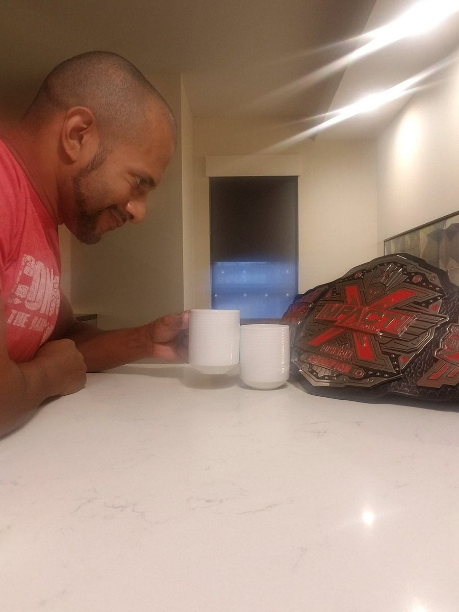 TheRohitRaju's tweet photo. Damn...feels good waking up the Champ. @IMPACTWRESTLING https://t.co/jHVLu1Yqg3