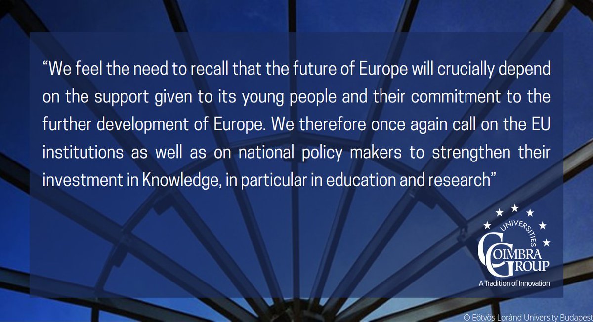 CoimbraGroup's tweet photo. “Any additional cut to an already low budget allocated to #HorizonEU is further jeopardizing the EU capacity to properly respond to the current and future crises.”- ✍️@CoimbraGroup Statement on #MFF #EUBudget #EUInvestInKnowledge #Research & #Innovation https://t.co/sLazEYY3hO https://t.co/Pj6NHPgYKp