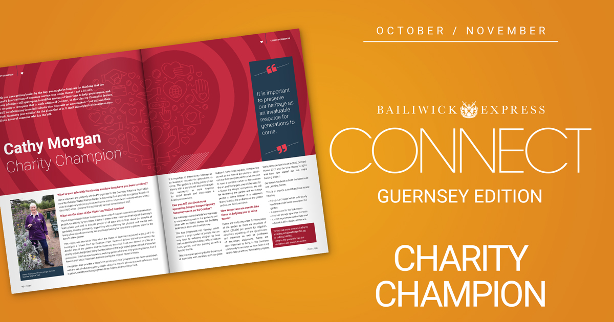 Cathy Morgan is this month's Charity Champion!
Read all about her in our latest CONNECT Guernsey edition ➡️ https://t.co/rhTckwx8y2
@GsyWalledGarden #CONNECT #BailiwickExpress #Guernsey #charity #champion #volunteering #Botanical #restoration #PR #SaumarezPark #conservation https://t.co/WBxM55t14n