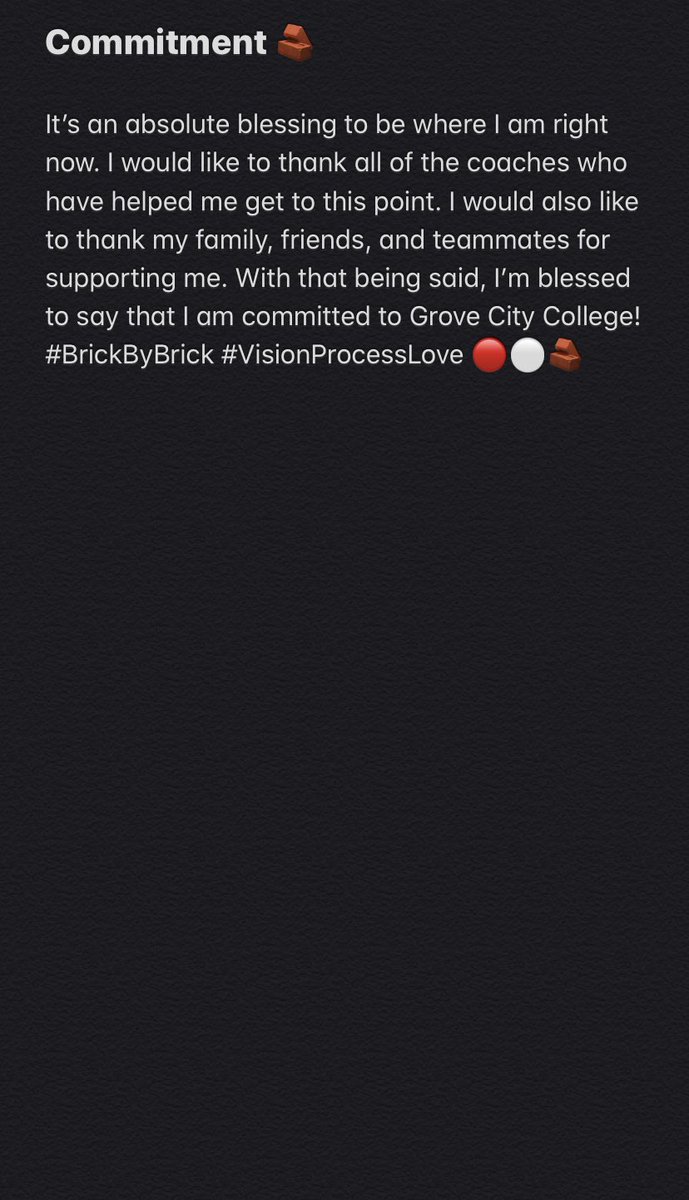 hunterprez1's tweet photo. Extremely blessed and excited to announce my commitment to play college football at Grove City! Go Wolverines! #BrickByBrick #VisionProcessLove @CoachDanVogt
@CoachDiDonato
@ChampeKnightsFB https://t.co/7zABvlNWoW