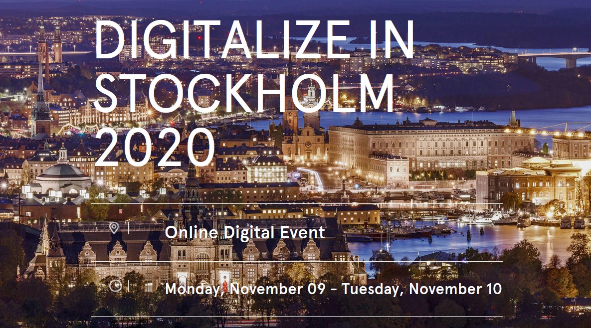 Make sure to register for Digitalize in Stockholm 2020, November 9-10! Looking forward to in-depth discussions on how technology and digital transformation can be relevant for crisis management now and in the future. digitalizeinstockholm2020.se #DigitalizeInStockholm